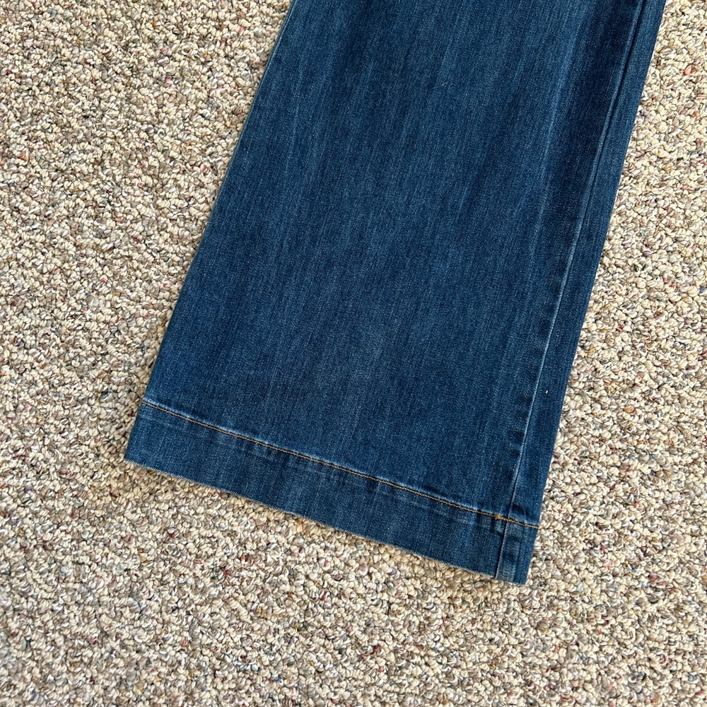 ASKK NY Blue Flare Wide Leg Jeans High-Rise - Picture 9 of 10
